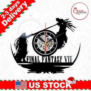 Final Fantasy VII Vinyl Clock Wall Art Decor Gifts